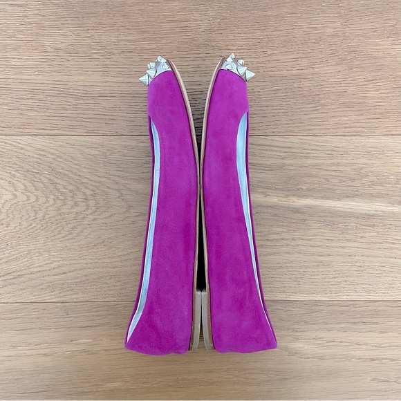 Giuseppe Zanotti Malika Spiked Toecap Suede Ballet Flats IT39 - Picture 6 of 12